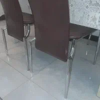 میز وصندلی غذا ونهارخوری ۶ نفره استیل