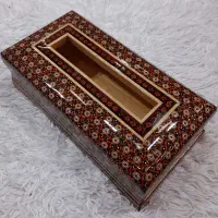جعبه دستمال کاغذی خاتم کاری|صنایع دستی و سایر لوازم تزئینی|قم, صفائیه|دیوار