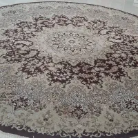 فرش گرد زرشکی (قرمز عنابی) ۹ متری