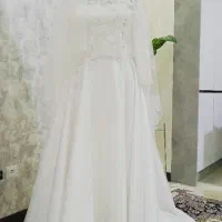 لباس عروس بالاتنه گیپور سنگ دوری شده سایز ۴۴|لباس|اسلام‌شهر, مطهری|دیوار