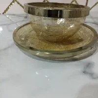 ظروف آبگز طلایی (پیش دستی و پیاله)|ظروف سرو و پذیرایی|ورامین, خیر آباد|دیوار