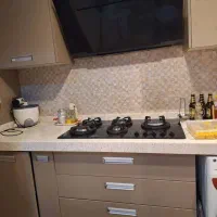 کابینت با ام دی اف ایتالیایی رنگ بژ خاکی