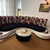 مبل ۶ نفره طرح L هلالی  + میز گرد|مبلمان خانگی و میز عسلی|تهران, ایرانشهر|دیوار