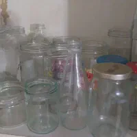 شیشه و دبه و ظرف پلاستیکی