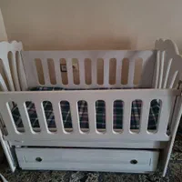 تخت گهواره ای  کودک تا ۳سال با تشک