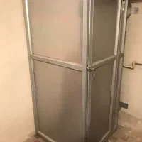 درب آلومینیم ال شکل یک طرف ثابت یک طرف بازشوی|مصالح و تجهیزات ساختمان|اصفهان, مسجد مصلی|دیوار