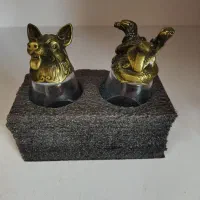 ۴ عدد شات بارنگ برنز آنتیک وارداتی