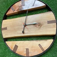 ساعت روستیک چوبی