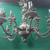 لوسترارکیده‌تمام‌برنجی لوستر برنجی سنگی|لوستر و چراغ آویز|تهران, تسلیحات|دیوار