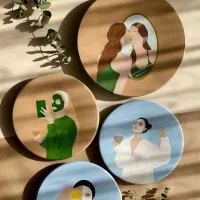 دیوارکوب (بشقاب سفالی) و جاعودی