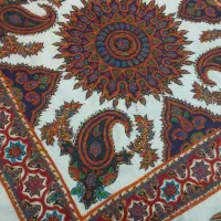 پته دست‌باف اصیل کرمان نخ طبیعی  ۱×۱ متر