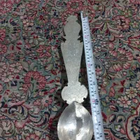 ملاقه قلمکاری تاریخدارقاجاری وقهوخوری سیلور|ظروف سرو و پذیرایی|کرمان, |دیوار