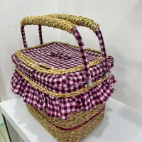 سبد حصیری پارچه ای|صنایع دستی و سایر لوازم تزئینی|رشت, فلسطین|دیوار