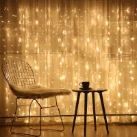 ریسه پرده ای 9مترمربع ریسه آویز 6 مترمربع عمده تک|ریسه و چراغ تزئینی|شیراز, فخرآباد (دروازه کازرون)|دیوار
