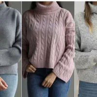 بافت یقه اسکی زنانه ترک عمده