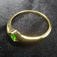 انگشتر طلا مزین به نگین جواهر دمانتوئید کرمان|جواهرات|کرمان, |دیوار