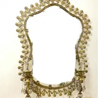 آینه کنسول و شمعدان برنزی