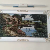 تابلو فرش ماشینی و گل