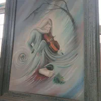 تابلو  زیبا مینیاتور رنگ روغن و اکلریک