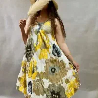 پیراهن ساحلی تمام نخ