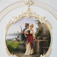 نقاشی پتینه ورق طلادرجه یک|خدمات پیشه و مهارت|کرمانشاه, |دیوار