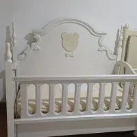 تخت کودک و نوجوان با تشک رویال در حد نو