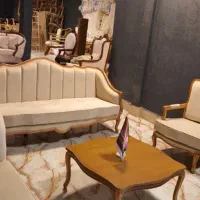 مبلمان هشت نفره مدل فرانسوی چوب راش اماده تحویل|مبلمان خانگی و میز عسلی|فومن, |دیوار