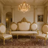 مبل استیل 9 نفره جهزیه مبلمان چشم نواز طلایی