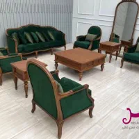 بازار بزرگ مبل ملل کلاسیک سبز یشمی با چک،حکمت کارت