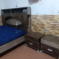 سرویس تخت خواب دونفره کمد همراه با دشک طبی