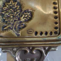 سینی قند پهلو مستطیل روس مهردار قلمزنی شده|کلکسیون اشیاء عتیقه|ساری, |دیوار