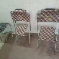 سه عدد صندلی تاشو فلزی بفروش میرسد