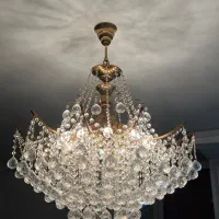 لوستر ۱۲شاخه باگوی کریستال اتریشی
