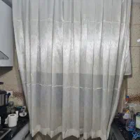 پرده سفید حاشیه دار