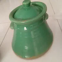 دیزی سفالی لعابدار لالجین