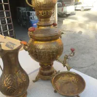 سماور زغالی کلکسیونی برنجی درحد