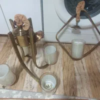 دو عد لوستر شاخه ایی حبابدار