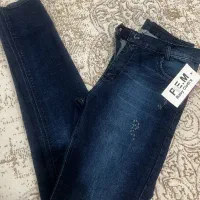 شلوارلی آبی تیره  جذب