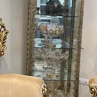 ویترین ساعت ایستاده میوه خوری و آینه و شمعدان برنز|بوفه، ویترین، کنسول|تهران, آهنگ|دیوار