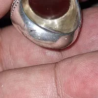 طوقیدار اصل عقیق کهنه رکاب دستساز اکنم سرخ زیبا