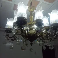 لوستر برنج ده شاخه