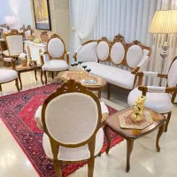 مبل وناهارخوری فرانسوی زیر قیمت نمایشگاه (چوب راش)|مبلمان خانگی و میز عسلی|تهران, شهرک ولیعصر شمالی|دیوار