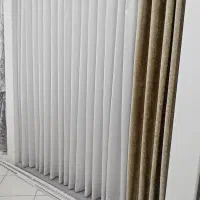 پرده مینیمال.مدل مغازه.بایک والان مخمل ترک نگیندار
