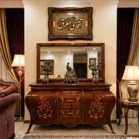 آینه کنسول معرق چوبی کد A9(اقساطی)