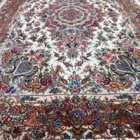 جفت۶مترنقشه خطیبی(گلدانی)کف حاشیه ،ترنج ابریشم۴۰رج|فرش|تبریز, |دیوار