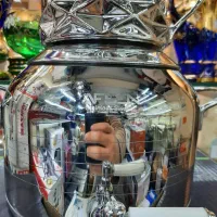 سماور روگازی کف چدن دسته استیل