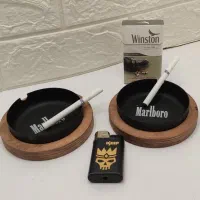 زیر سیگاری چوبی و فلزی