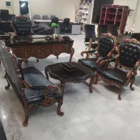 صندلی پوست ماری مبلمان چرم سبز میز اداری مدیریت|دفتر کار|تهران, آبشار|دیوار