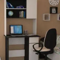 میز تحریر کتابخانه دار سفید مشکی