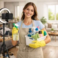 خانم برای امور منزل